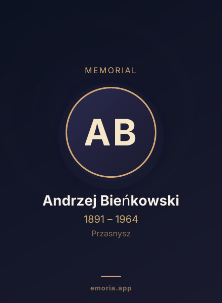 Memorial portrait of Andrzej Bieńkowski