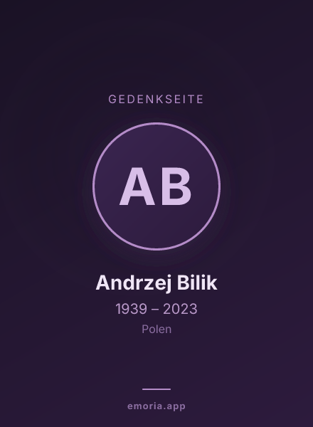 Gedenkportrait von Andrzej Bilik