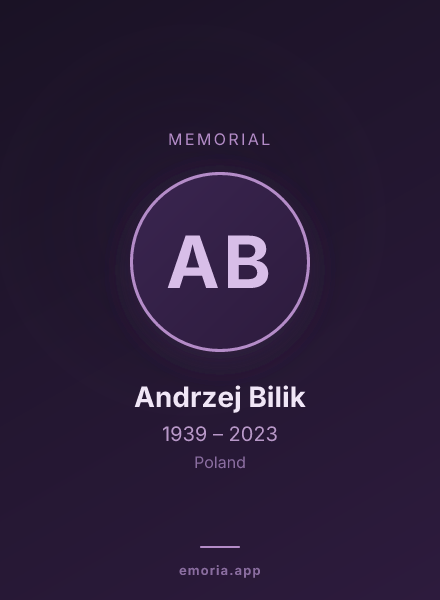 Memorial portrait of Andrzej Bilik