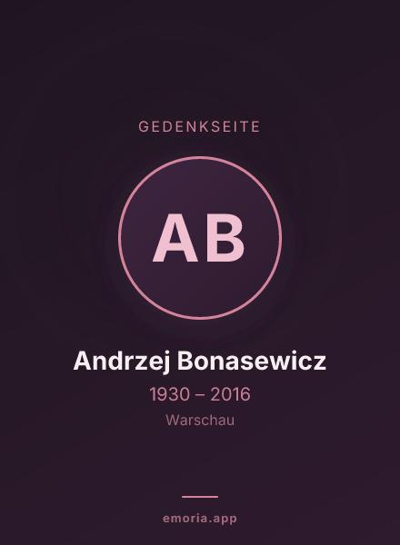 Gedenkportrait von Andrzej Bonasewicz