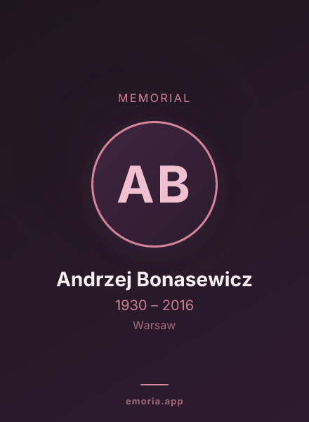 Memorial portrait of Andrzej Bonasewicz