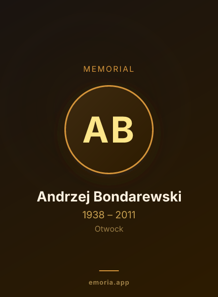 Memorial portrait of Andrzej Bondarewski
