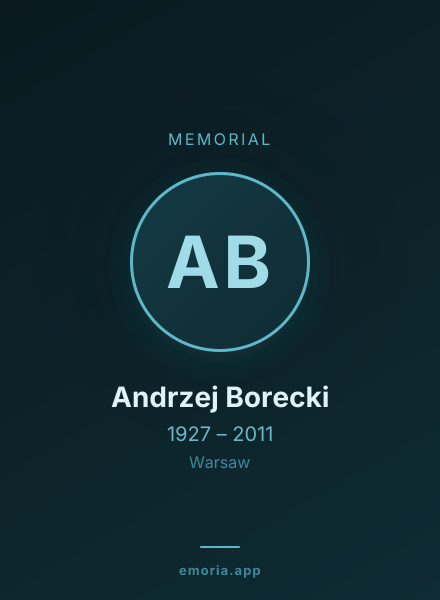 Memorial portrait of Andrzej Borecki