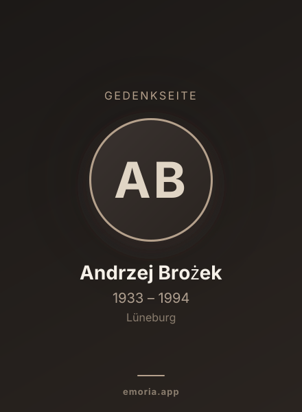 Gedenkportrait von Andrzej Brożek