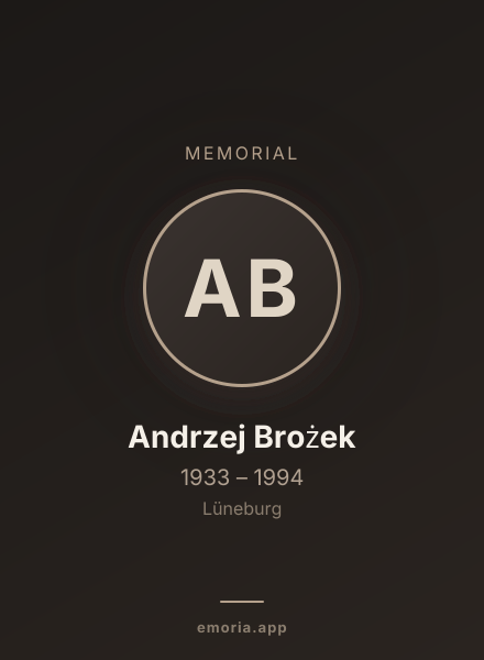 Memorial portrait of Andrzej Brożek