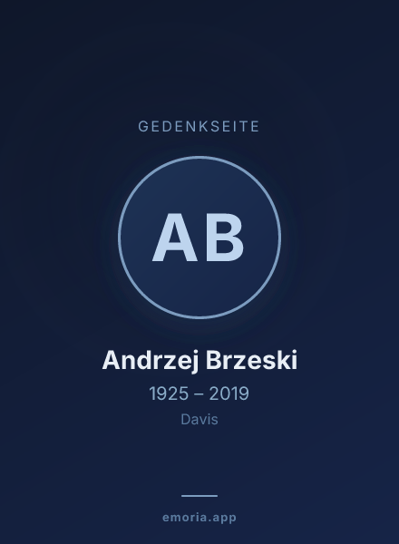 Gedenkportrait von Andrzej Brzeski