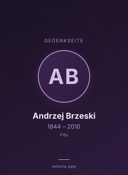Gedenkportrait von Andrzej Brzeski