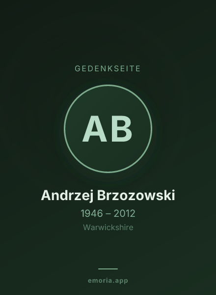 Gedenkportrait von Andrzej Brzozowski