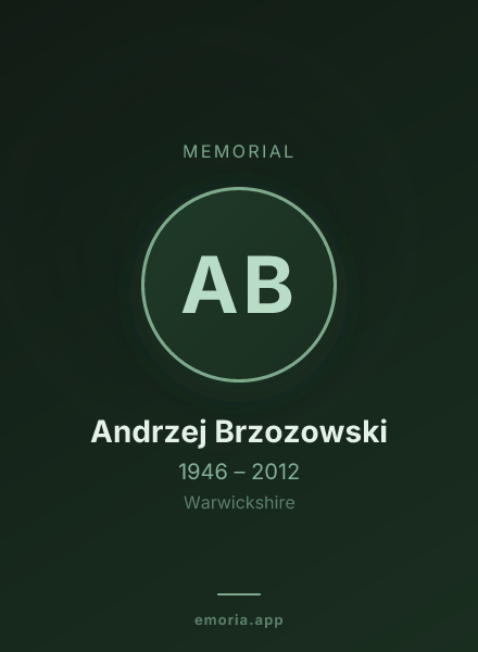 Memorial portrait of Andrzej Brzozowski