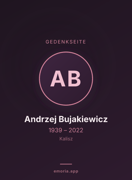 Gedenkportrait von Andrzej Bujakiewicz