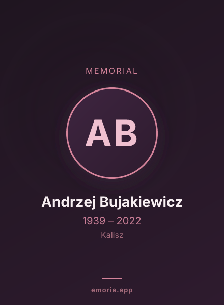 Memorial portrait of Andrzej Bujakiewicz