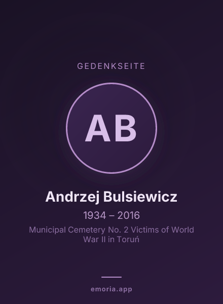 Gedenkportrait von Andrzej Bulsiewicz