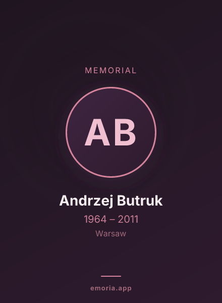 Memorial portrait of Andrzej Butruk