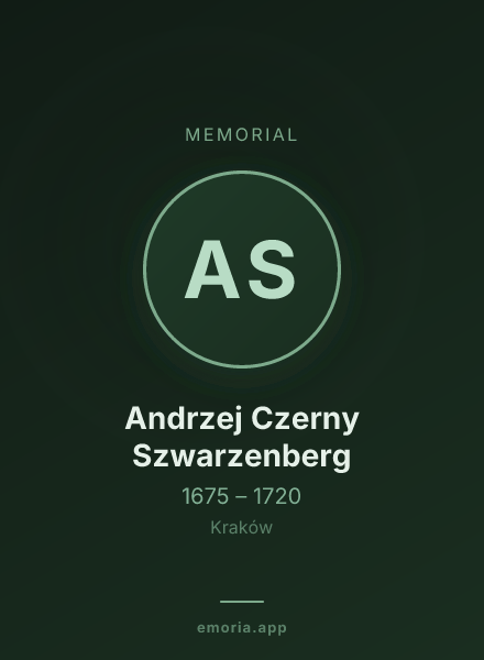 Memorial portrait of Andrzej Czerny Szwarzenberg