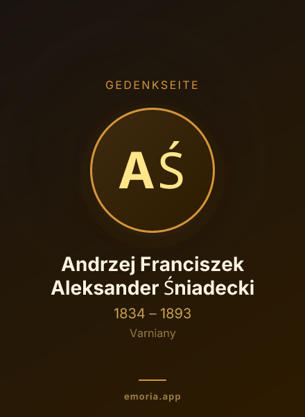 Gedenkportrait von Andrzej Franciszek Aleksander Śniadecki