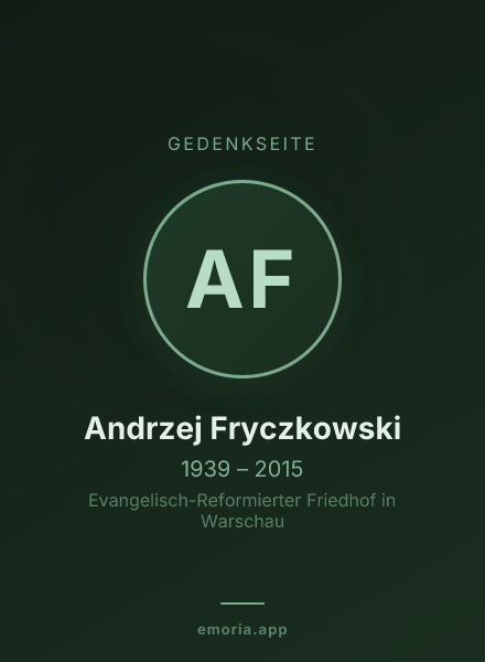 Gedenkportrait von Andrzej Fryczkowski