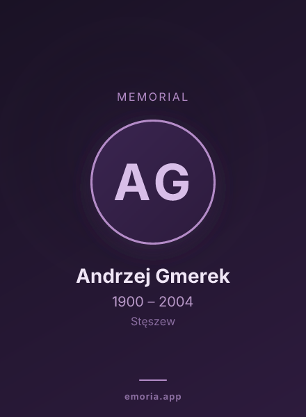 Memorial portrait of Andrzej Gmerek