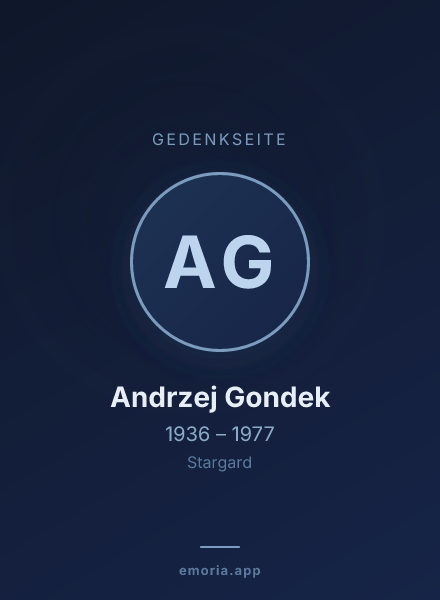 Gedenkportrait von Andrzej Gondek