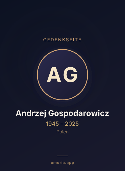 Gedenkportrait von Andrzej Gospodarowicz