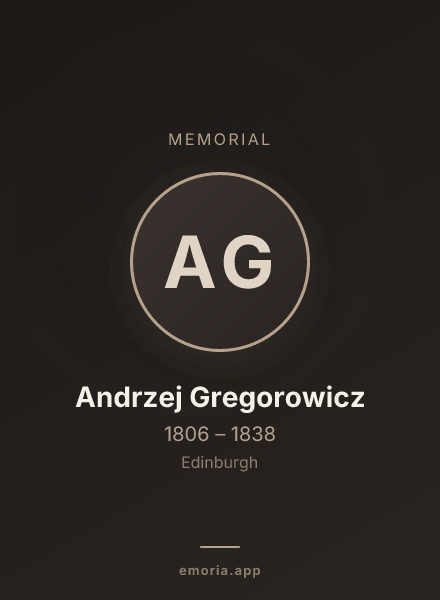 Memorial portrait of Andrzej Gregorowicz