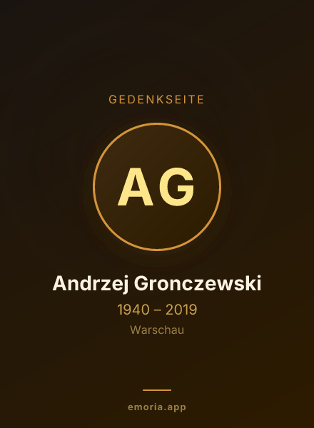 Gedenkportrait von Andrzej Gronczewski