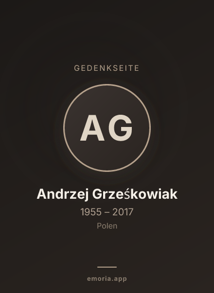 Gedenkportrait von Andrzej Grześkowiak