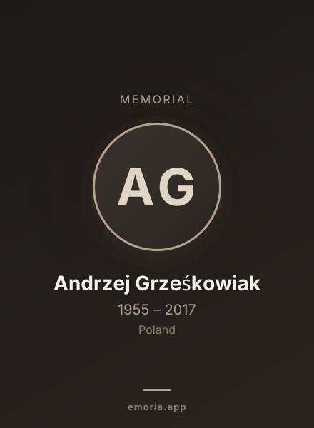 Memorial portrait of Andrzej Grześkowiak