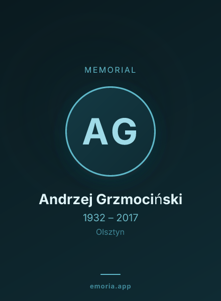 Memorial portrait of Andrzej Grzmociński