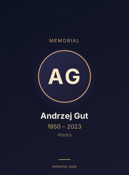 Memorial portrait of Andrzej Gut