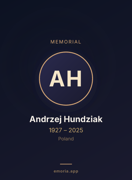 Memorial portrait of Andrzej Hundziak