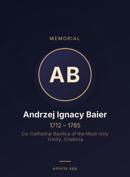 Memorial portrait of Andrzej Ignacy Baier