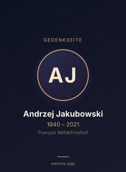 Gedenkportrait von Andrzej Jakubowski