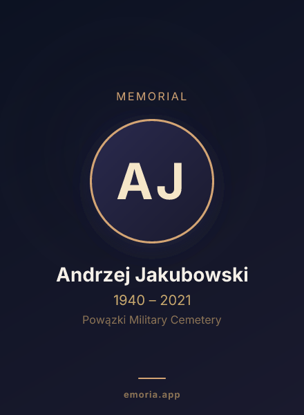 Memorial portrait of Andrzej Jakubowski