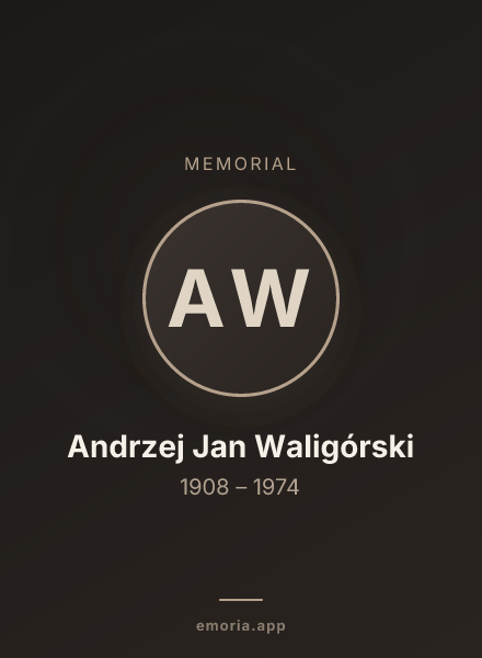 Memorial portrait of Andrzej Jan Waligórski