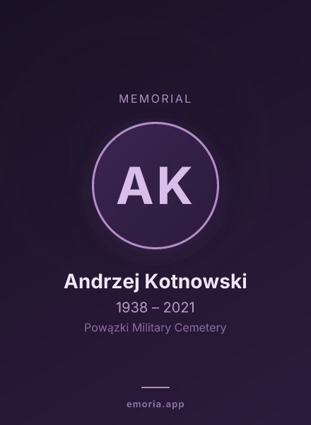 Memorial portrait of Andrzej Kotnowski