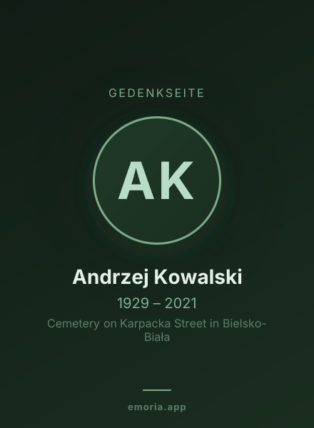 Gedenkportrait von Andrzej Kowalski