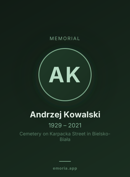 Memorial portrait of Andrzej Kowalski