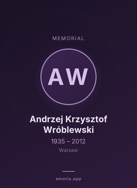Memorial portrait of Andrzej Krzysztof Wróblewski