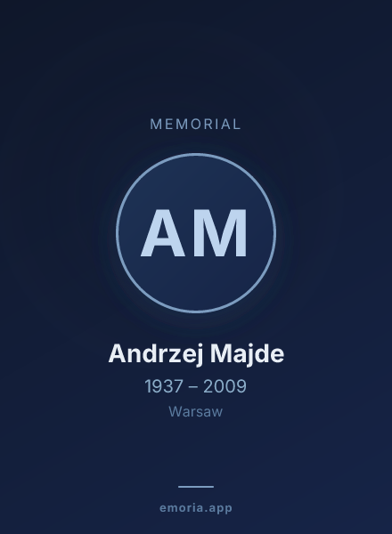 Memorial portrait of Andrzej Majde