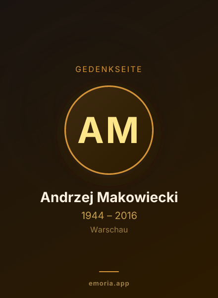 Gedenkportrait von Andrzej Makowiecki