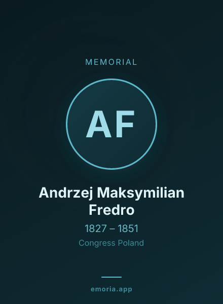 Memorial portrait of Andrzej Maksymilian Fredro