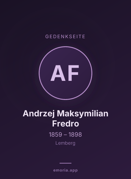 Gedenkportrait von Andrzej Maksymilian Fredro