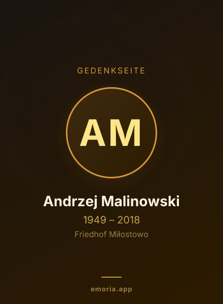 Gedenkportrait von Andrzej Malinowski