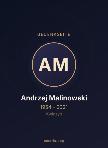 Gedenkportrait von Andrzej Malinowski