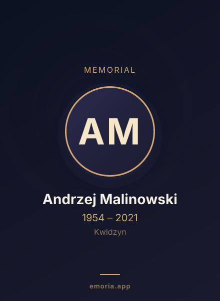 Memorial portrait of Andrzej Malinowski