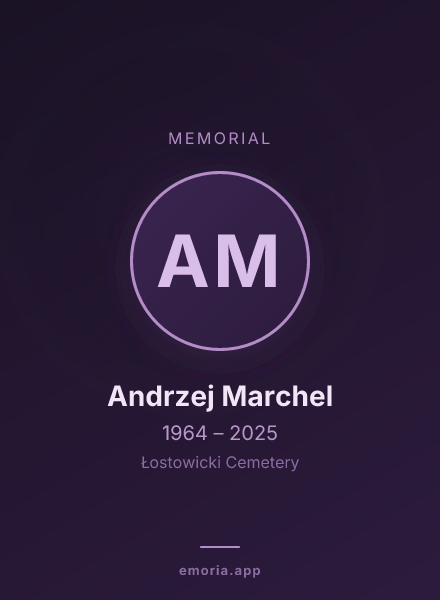 Memorial portrait of Andrzej Marchel