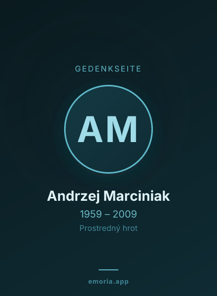 Gedenkportrait von Andrzej Marciniak