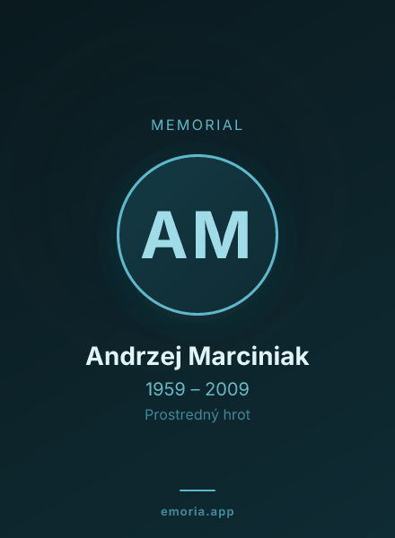Memorial portrait of Andrzej Marciniak