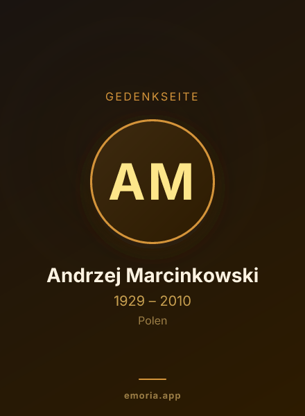 Gedenkportrait von Andrzej Marcinkowski
