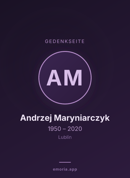 Gedenkportrait von Andrzej Maryniarczyk